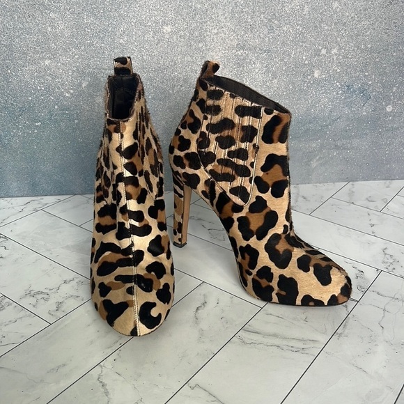 BRIAN Atwood Animal Print Pony hair Boots 39 EU 8 US - Picture 4 of 5